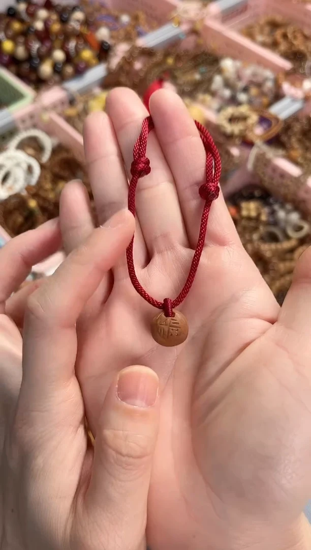 手串桃核红绳桃核胖福手串