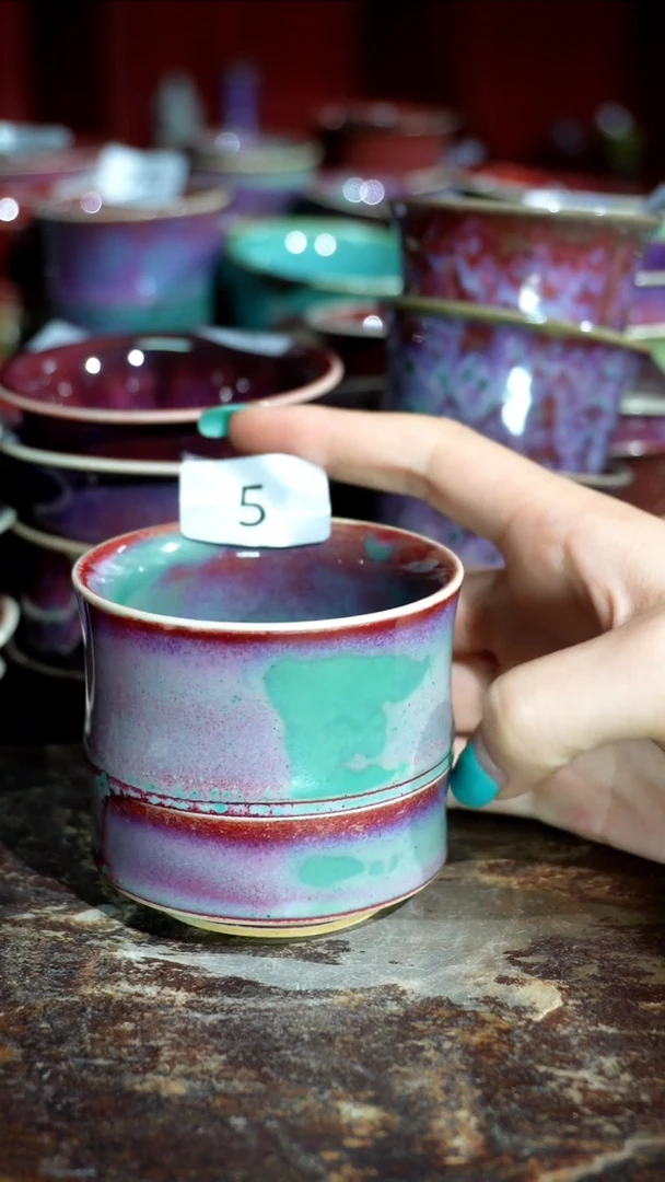 摆件精品窑变钧瓷茶器