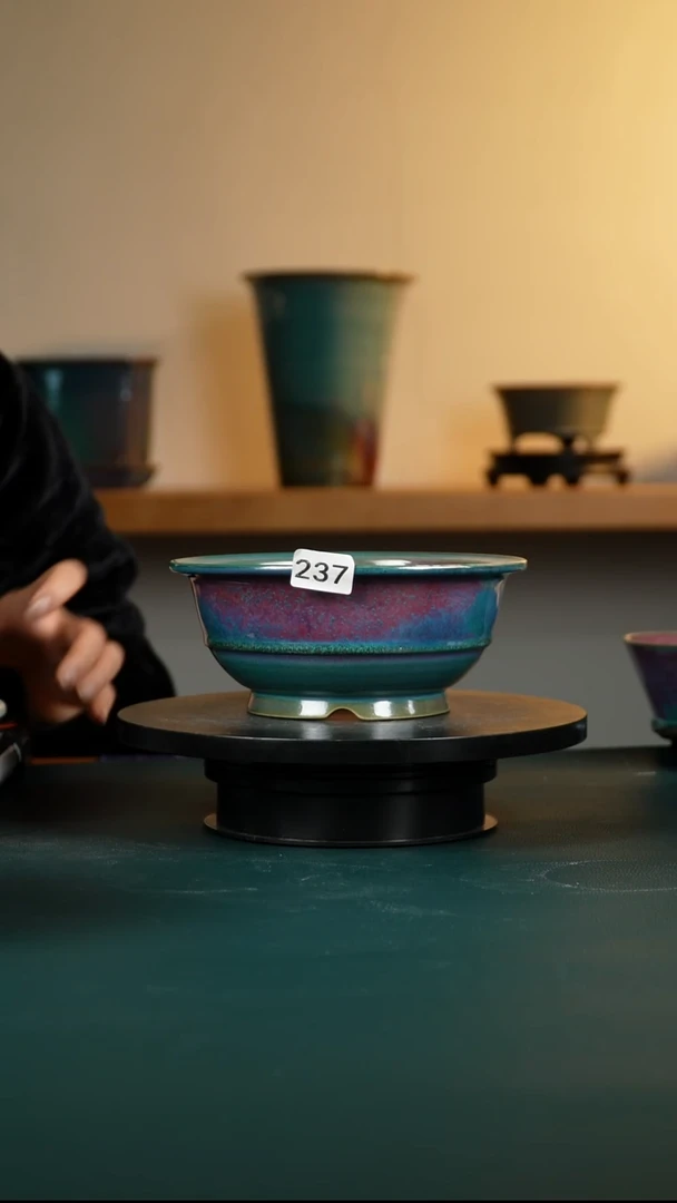 237纯手工窑变花盆7.5/6.5/18/15