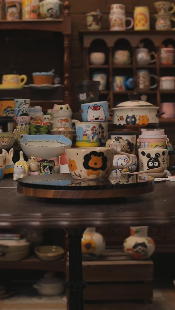 摆件景德镇釉下彩绘设计师款式陶瓷