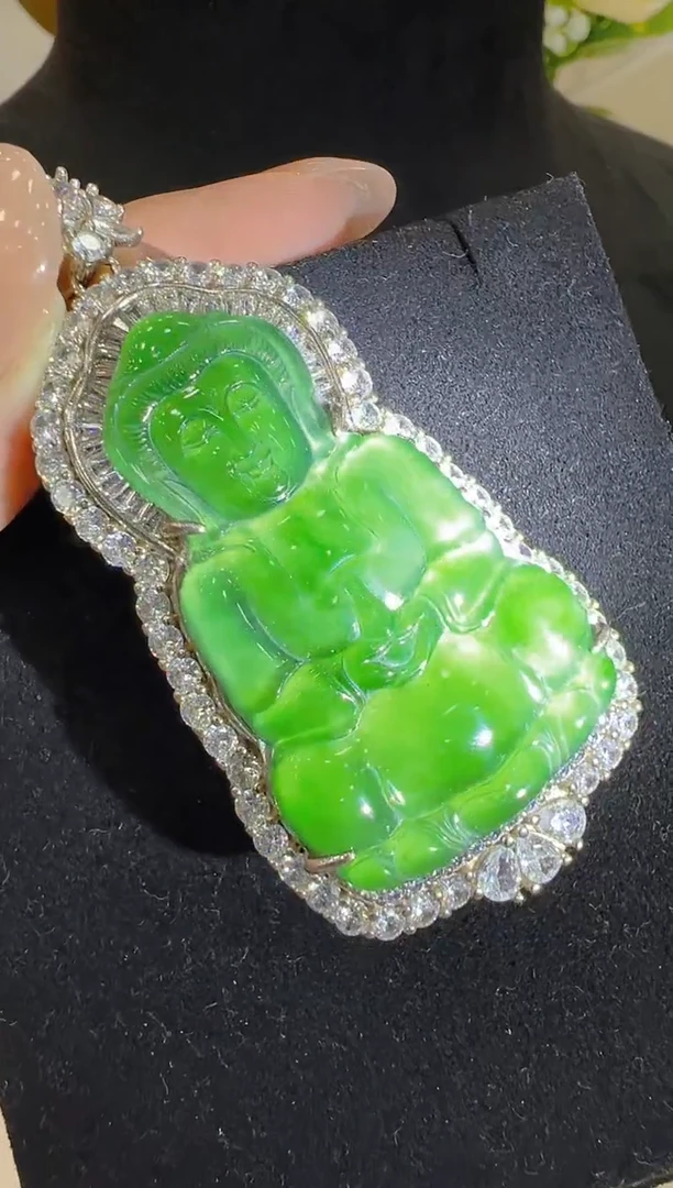 吊坠(不含链)银S925镶嵌翡翠多样性团购发一件