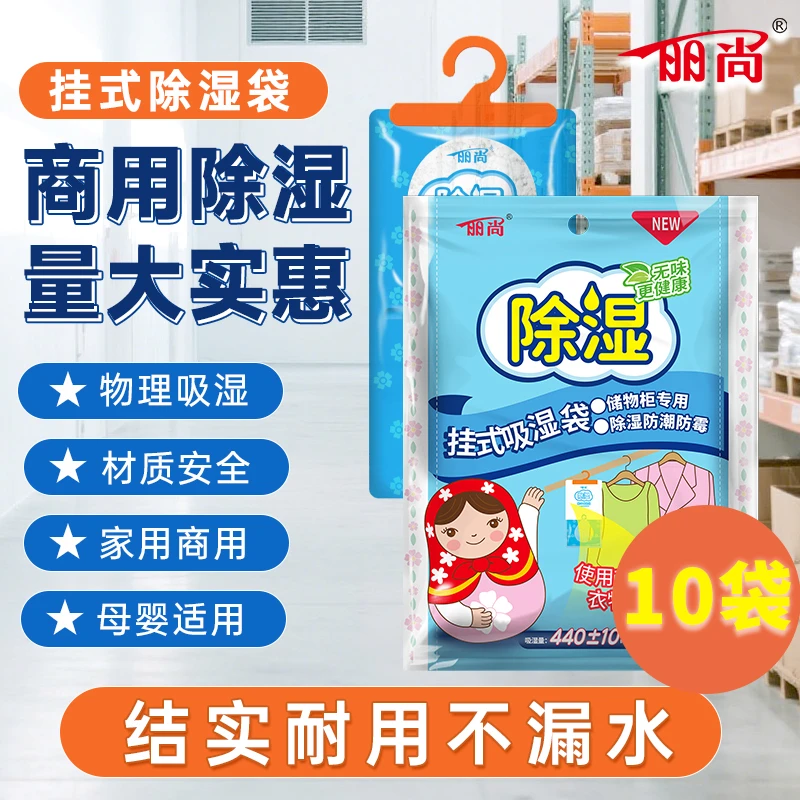 丽尚大容量除湿袋商用家用悬挂式防霉防潮酒店宿舍实验室干燥剂