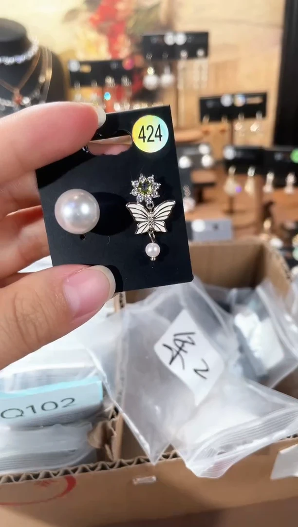 合金925银锆石豆424