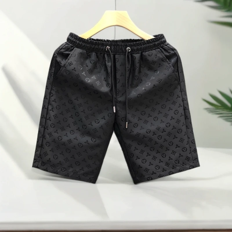 斯里卡琪高品质夏季印花短裤男士轻奢高端潮流五分裤百搭男大裤衩