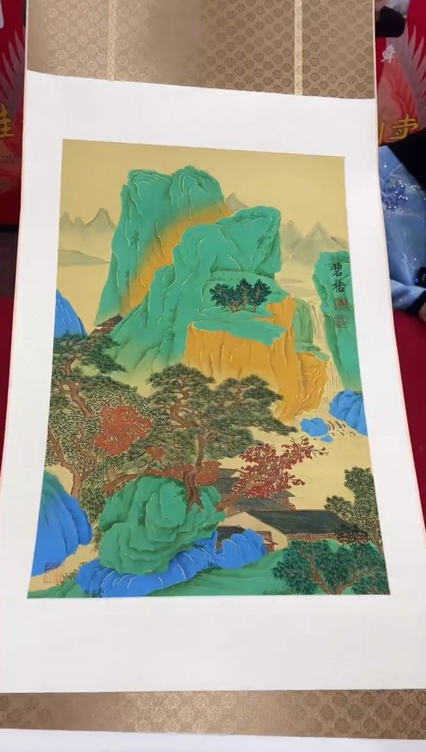 国画王碧梧绘画2.7pc绢本山水卷轴