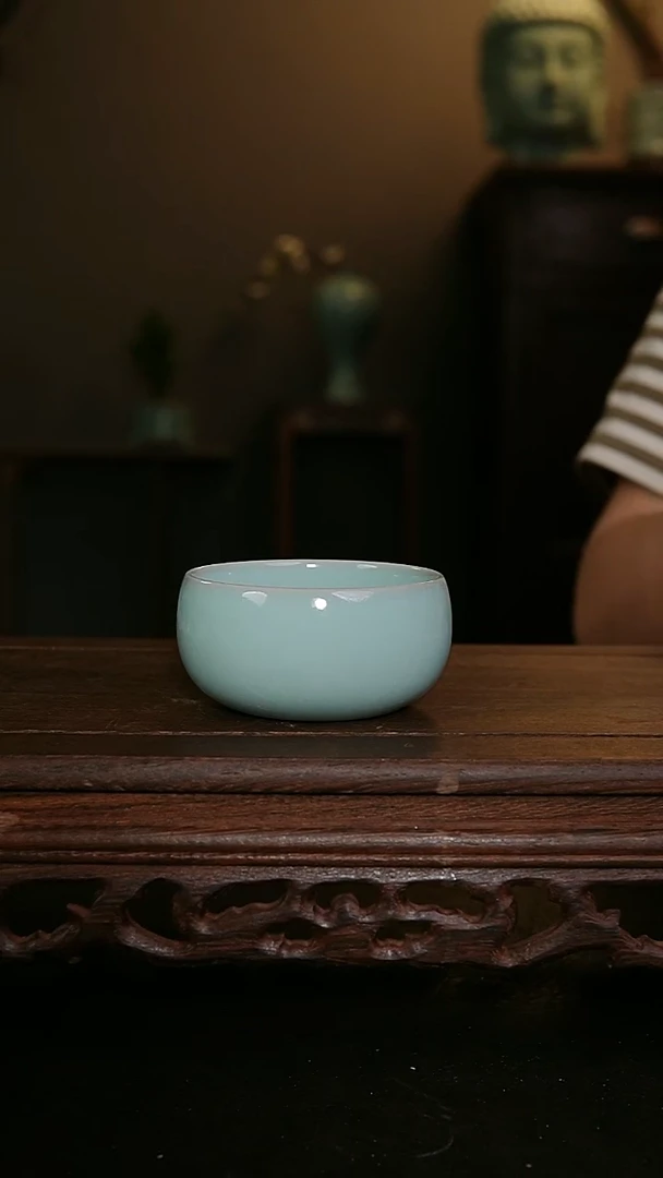 其他天青手工卧足禅定杯