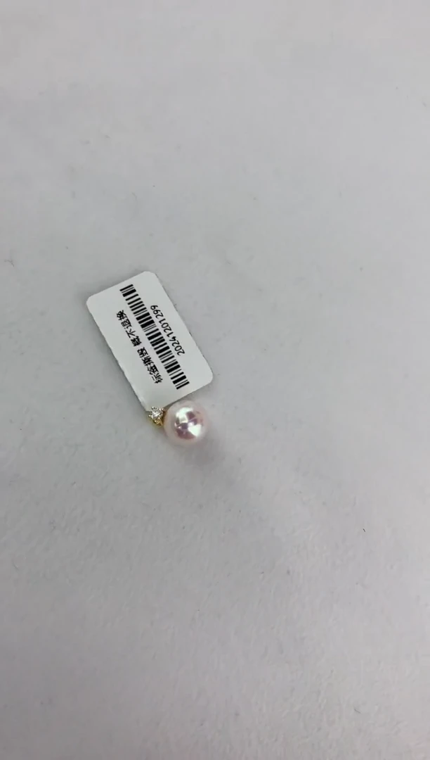 【闪购商品】海水珍珠颈饰18K金镶嵌王妃8.-8.5（赠送银链子