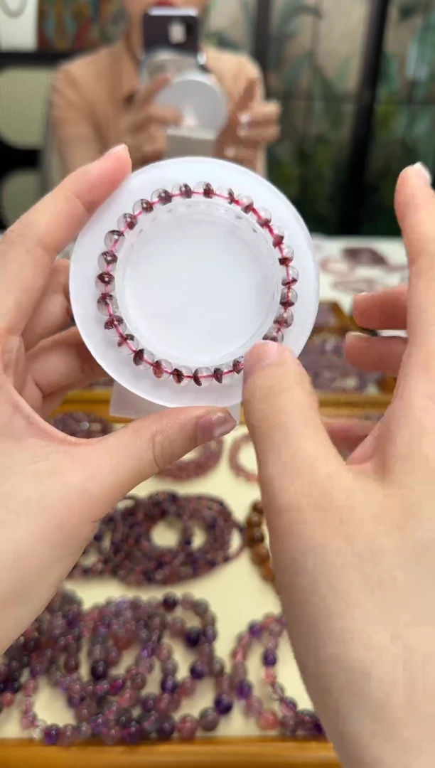 未镶嵌手串水晶金草莓聚宝盆6mm+ 多样性发一