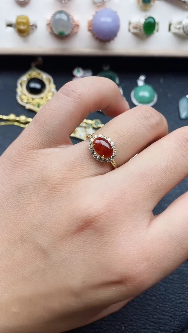 【闪购商品】翡翠戒指银S925镶嵌1111