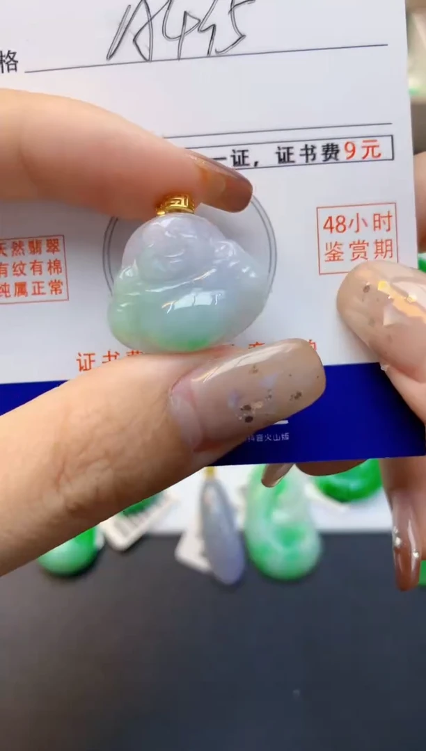 颈饰未镶嵌翡翠天然A货翡翠百元以上9元证书费自理