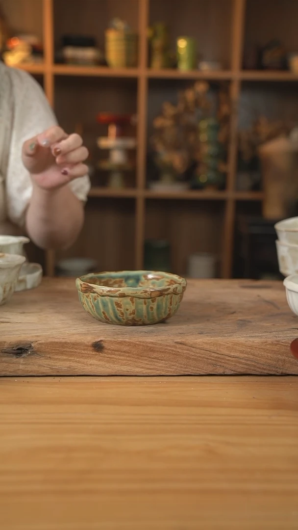 黄绿色系列的dan gao米饭碗【壶