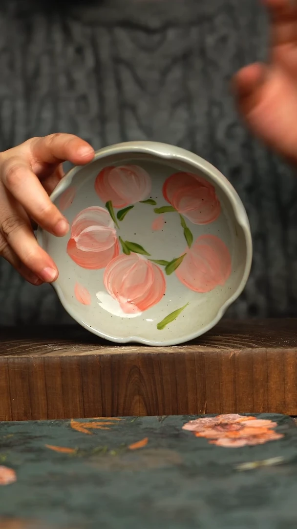 杯釉下彩手工手绘同款陶器