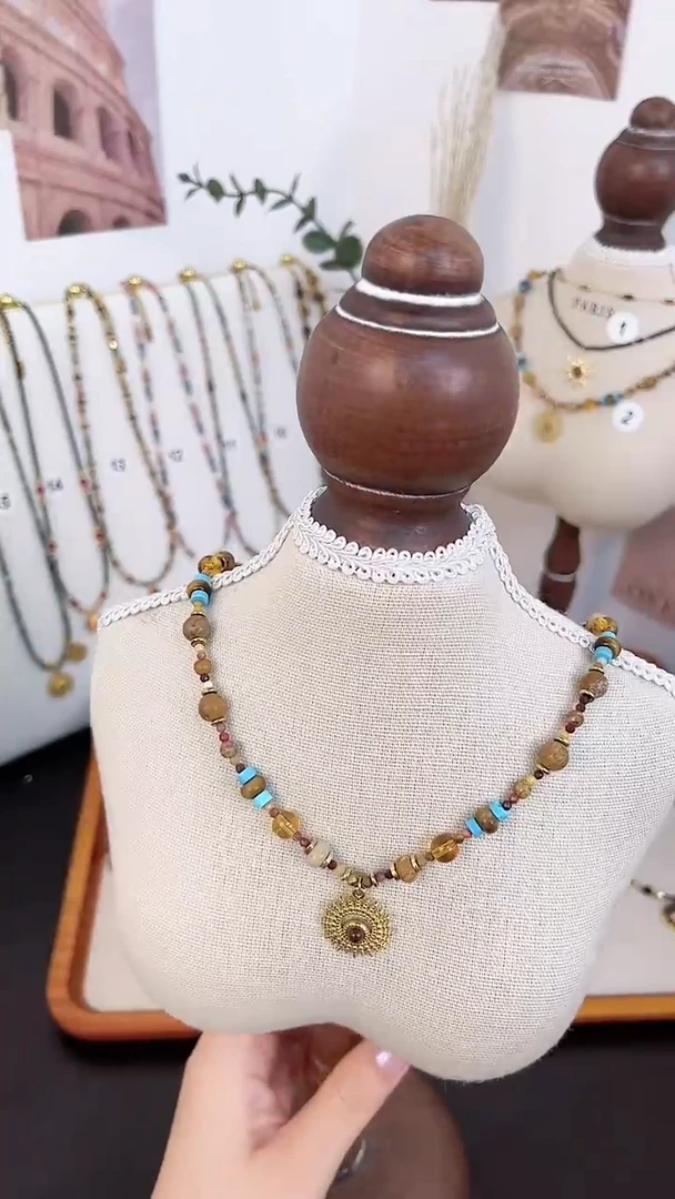 项链钛钢石英质玉1号