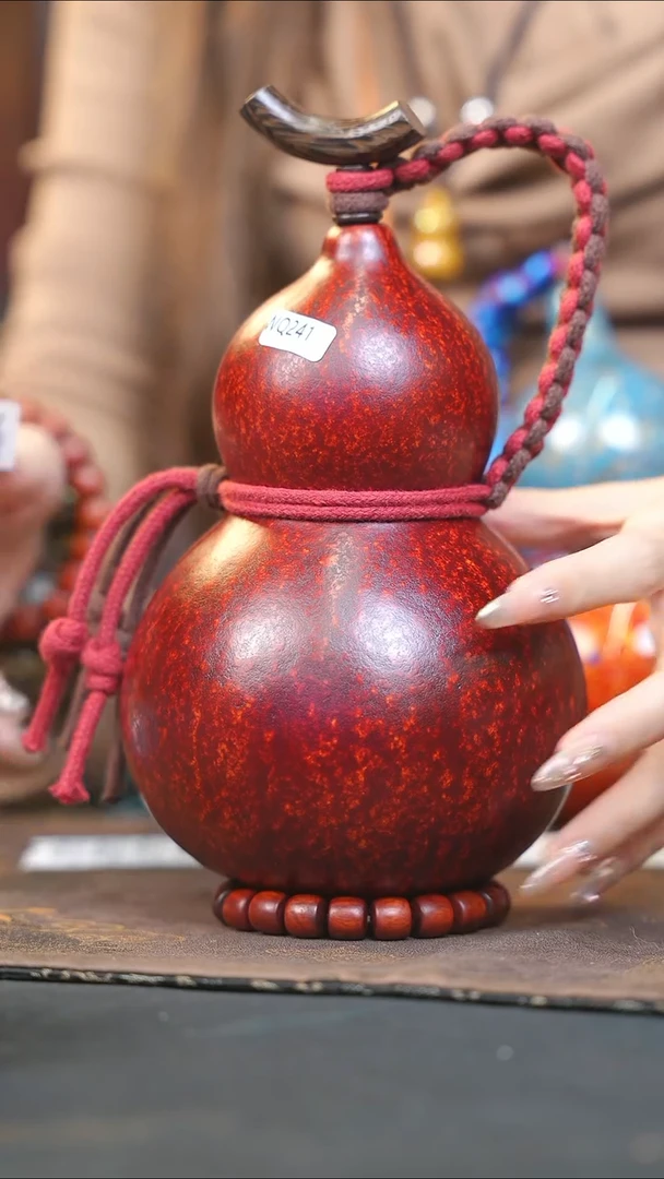 【闪购商品】WQ241大漆酒葫芦不包手串及旋转底座