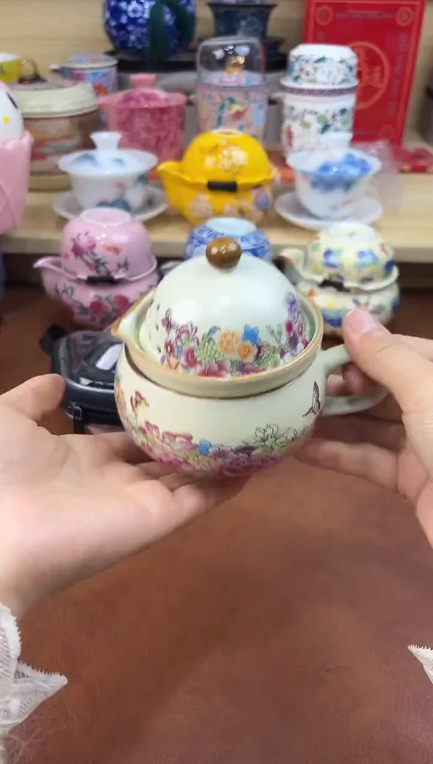 陶陶瓷茶具摆件旅行套组