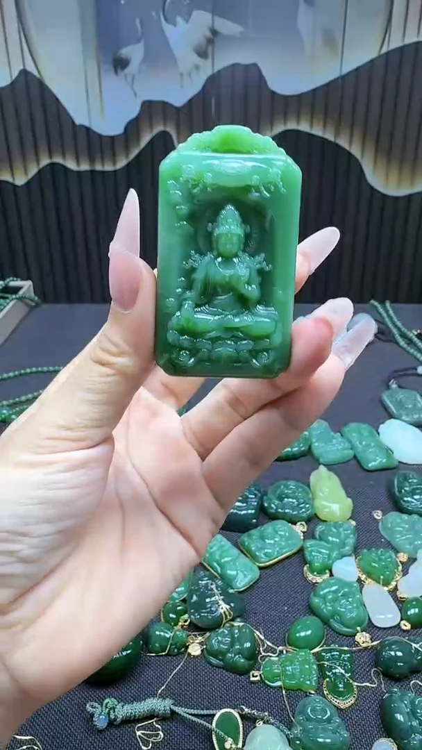 和田玉未镶嵌挂件1