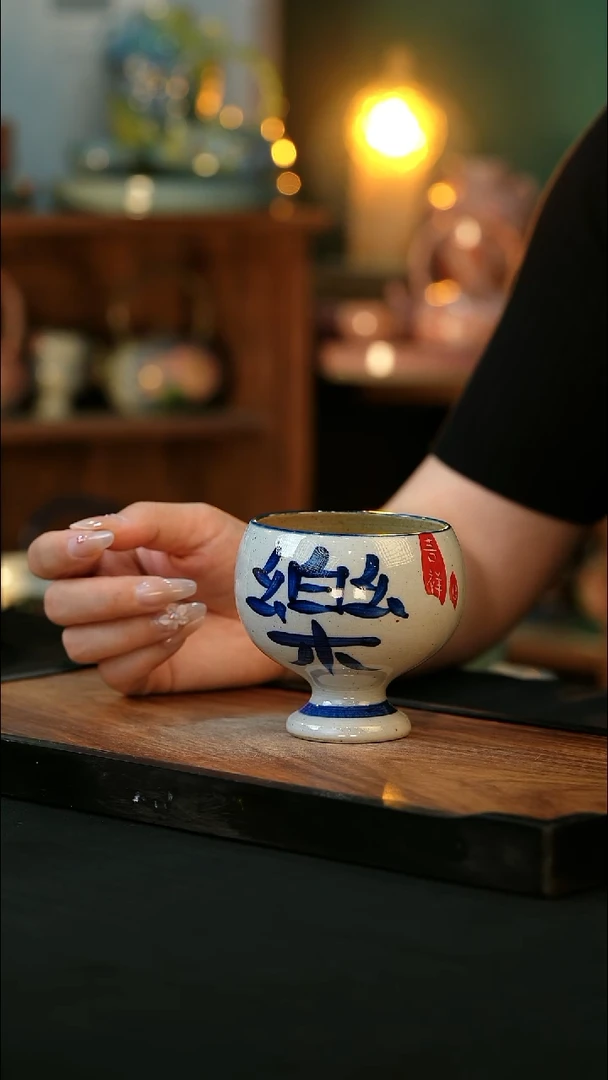 杯手绘心瓷陶瓷浮力