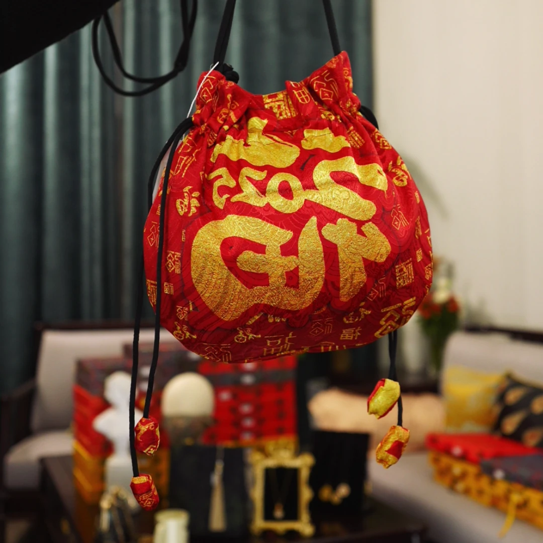 【C63-27鸿福】手提包挎包新中式气质国风女士民族风