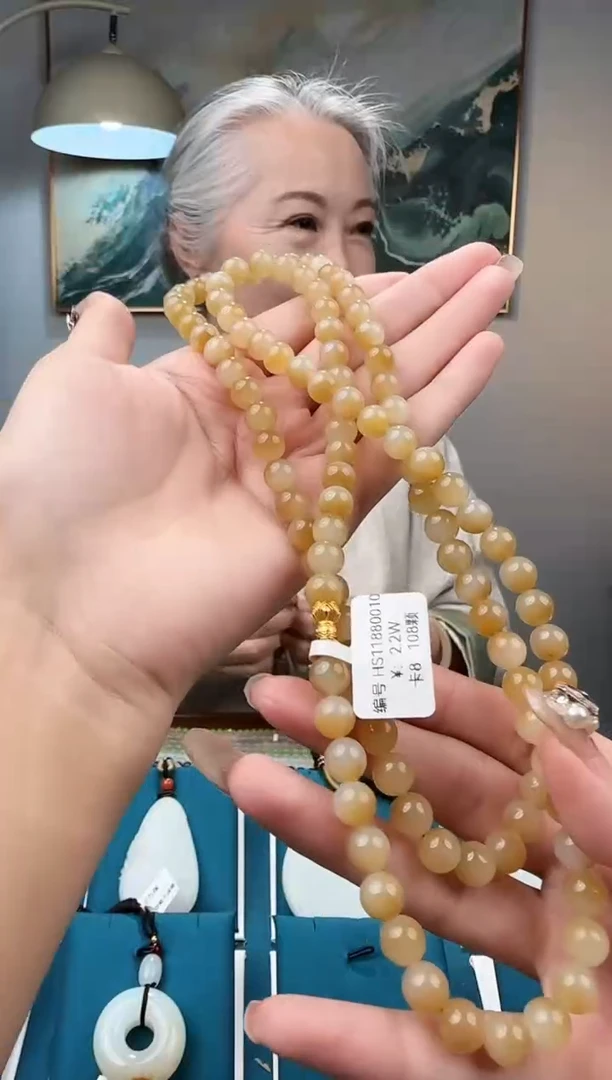 颈饰未镶嵌和田玉手串HS8