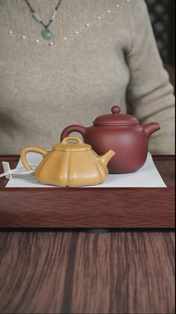 【闪购商品】紫砂茶壶黄金段筋纹石瓢+一比一复刻匏尊