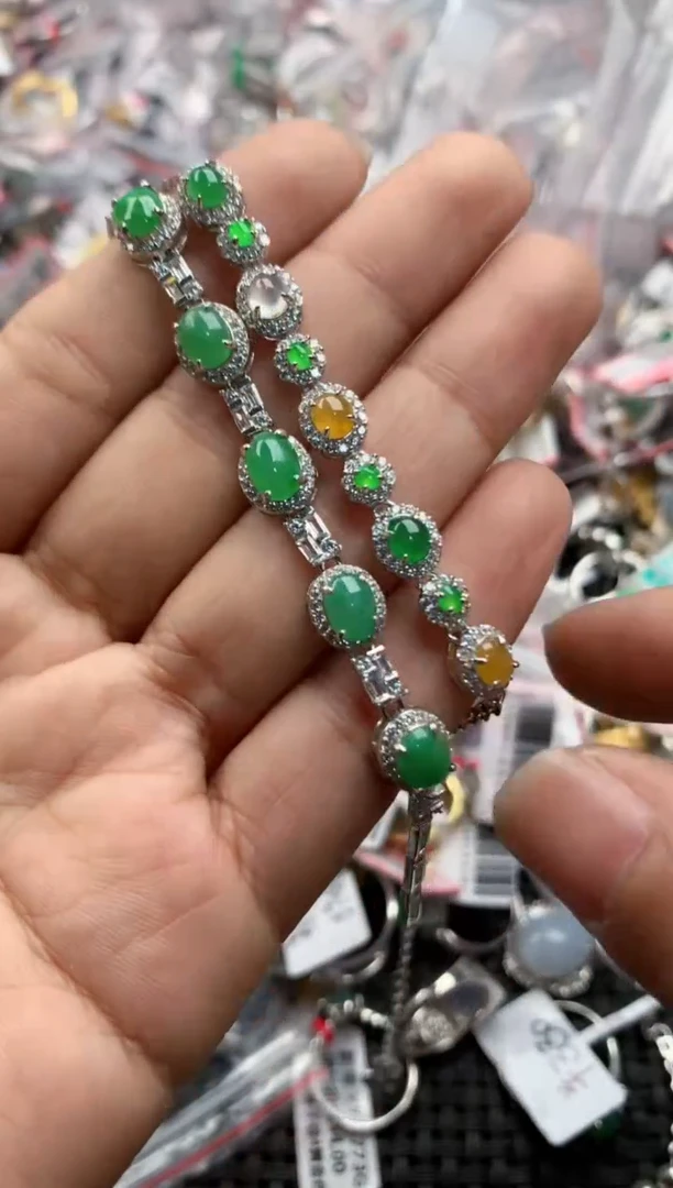 银S925镶嵌戒指翡翠20               2