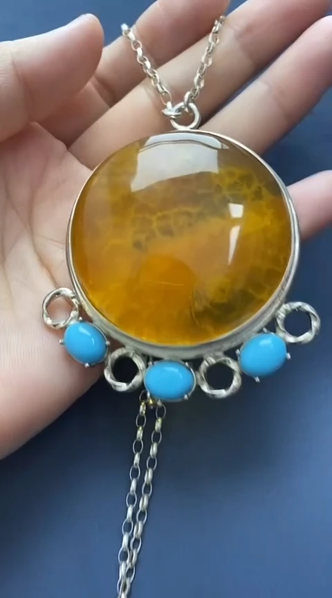 裸石琥珀未镶嵌吊坠