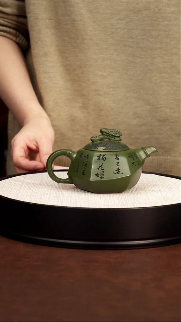 茶壶紫砂绿泥 一鸣惊人