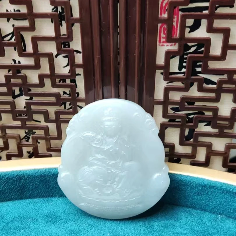 和田玉普贤吊坠（蛇）
