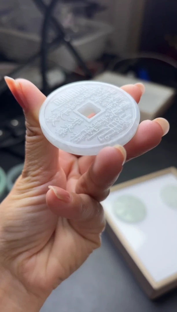 未镶嵌挂件翡翠发一件L012024-12