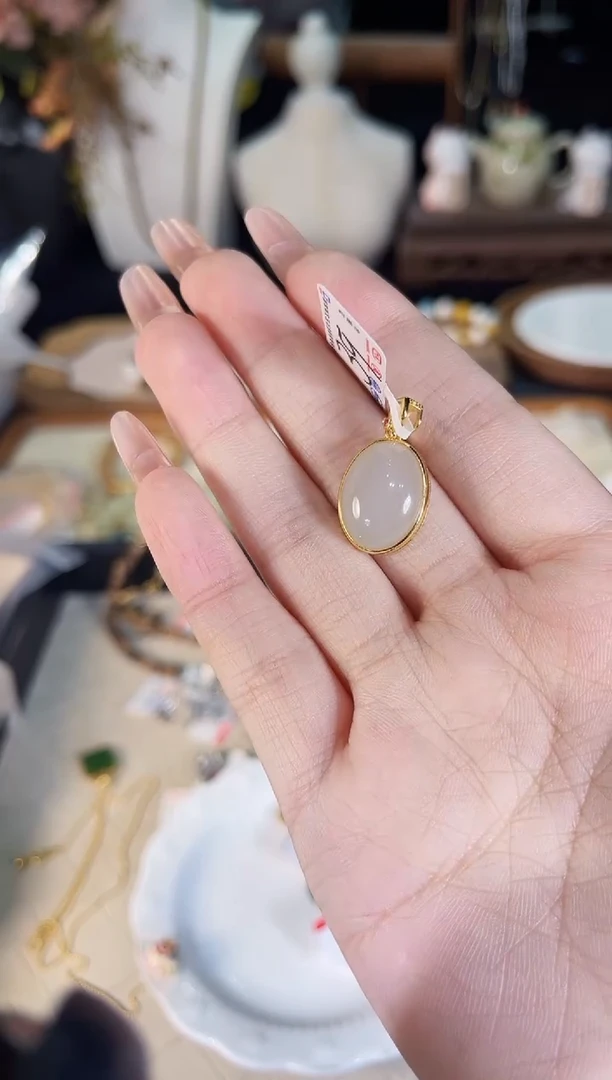 和田玉银S925镶嵌吊坠(不含链)多样性发货其一