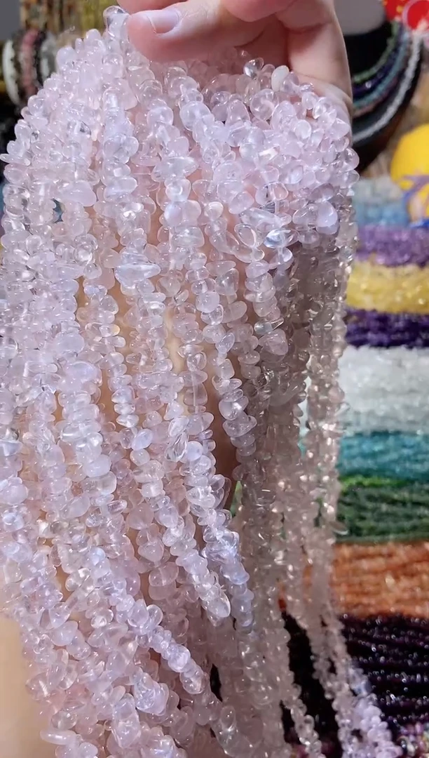 未镶嵌珠宝半成品水晶aaa粉水晶