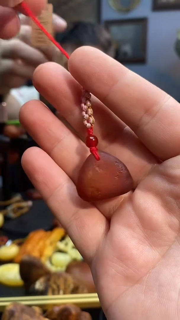 琥珀颈饰未镶嵌手机链
