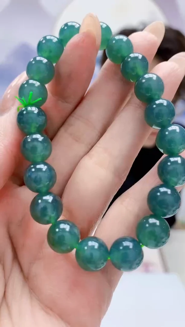 定制翡翠未镶嵌5159MM-毛货手串96