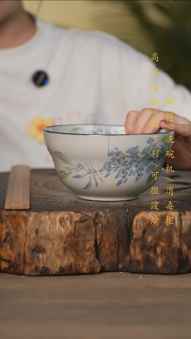 瓷片景德镇高温釉下彩可微波烤箱洗碗机
