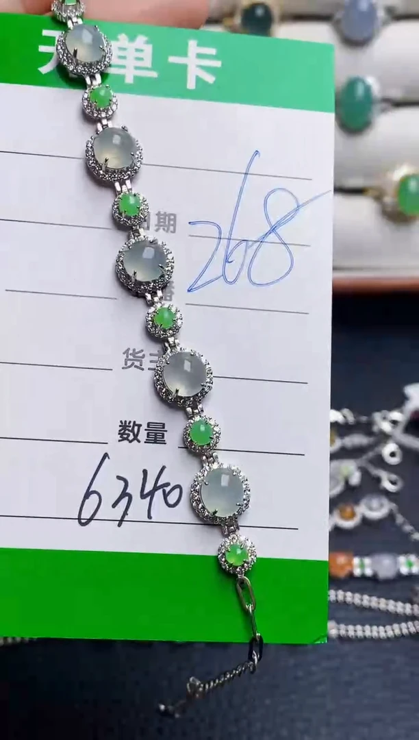 银S925镶嵌戒指翡翠6340