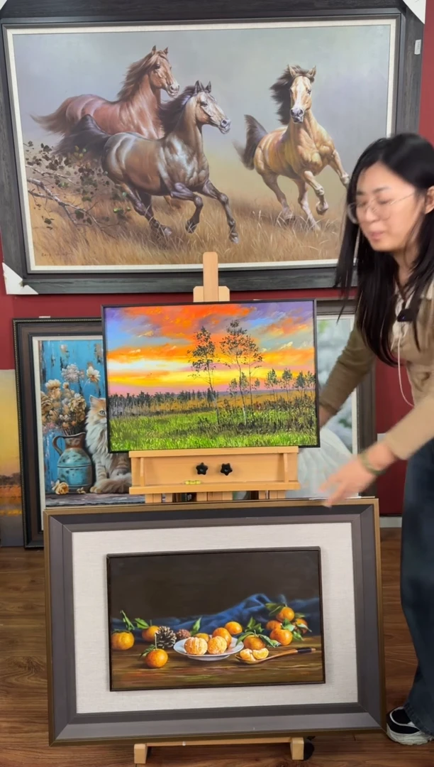 油画【2号】约53*35cm丨朝鲜原创纯手绘孤品油画丨顺丰包邮