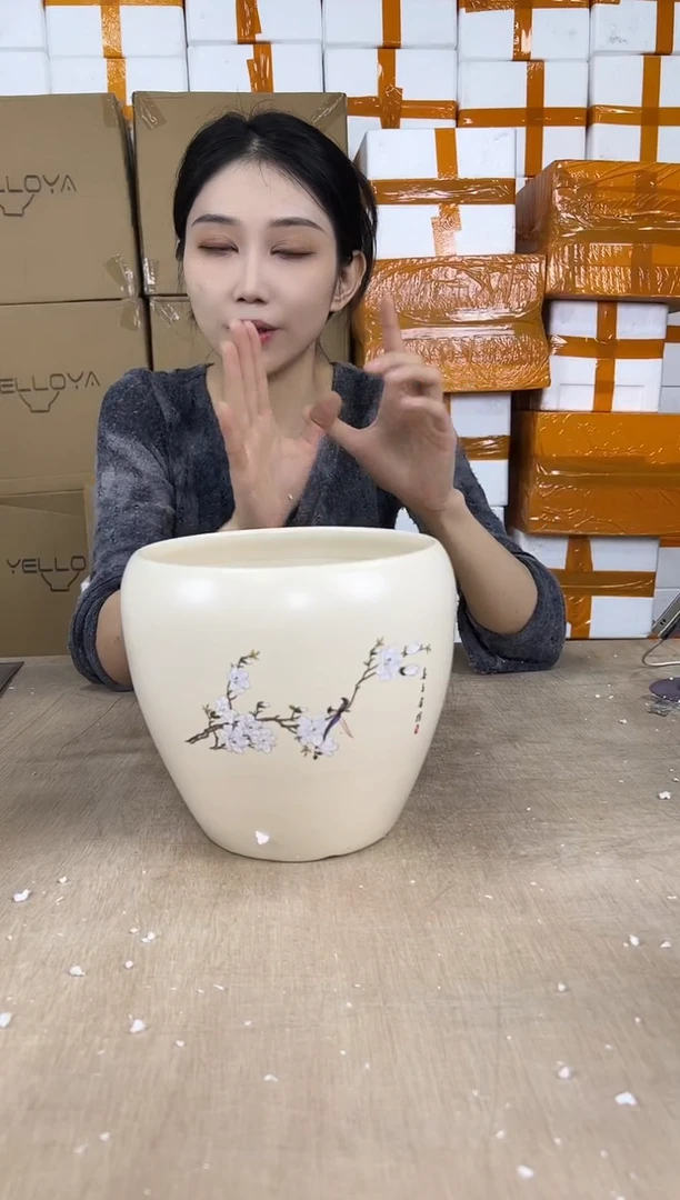 蛋型喜上米黄中号19x19