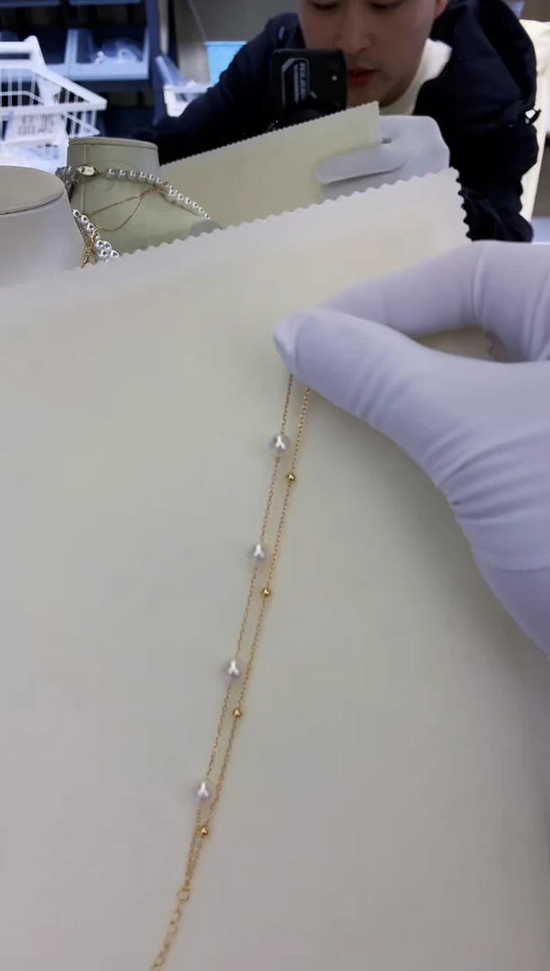 银S925镶嵌饰品海水珍珠设计款手链