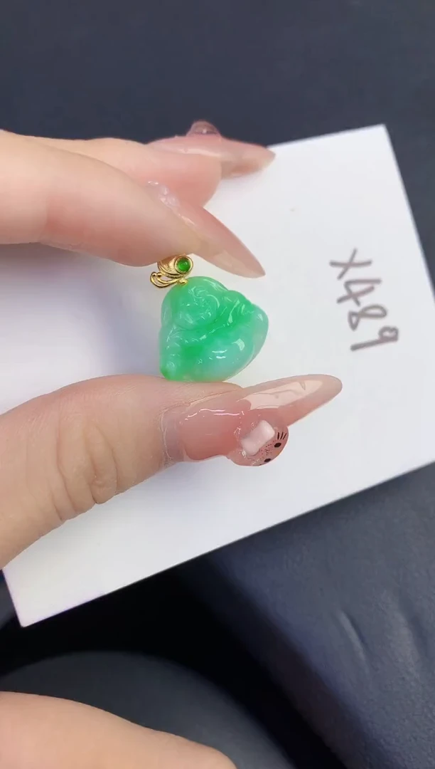 颈饰未镶嵌翡翠缅甸天然翡翠A货