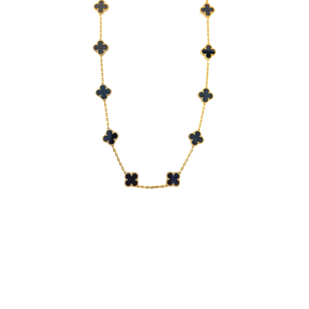 合金项链 经典幸运草10花项链气质时尚