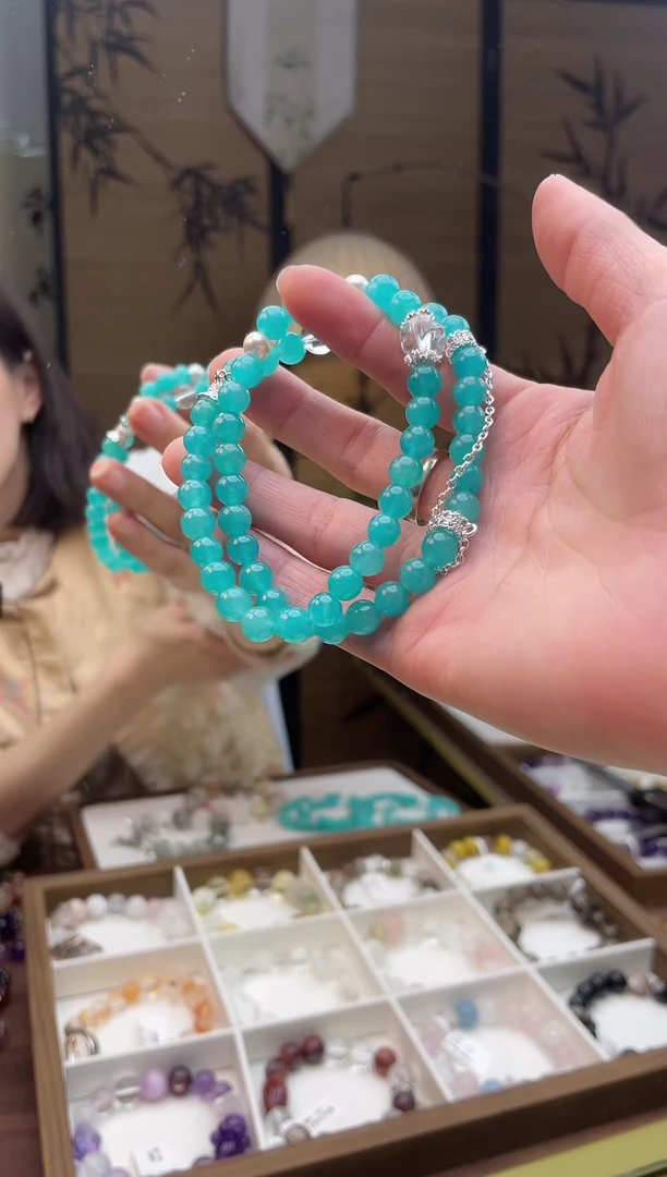 【闪购商品】水晶手链合金白水晶2圈