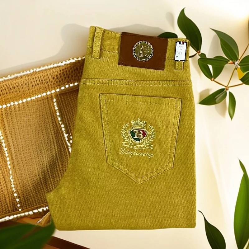 高端新品厚款男士牛仔裤时尚潮流轻奢百搭弹力修身秋冬休闲裤