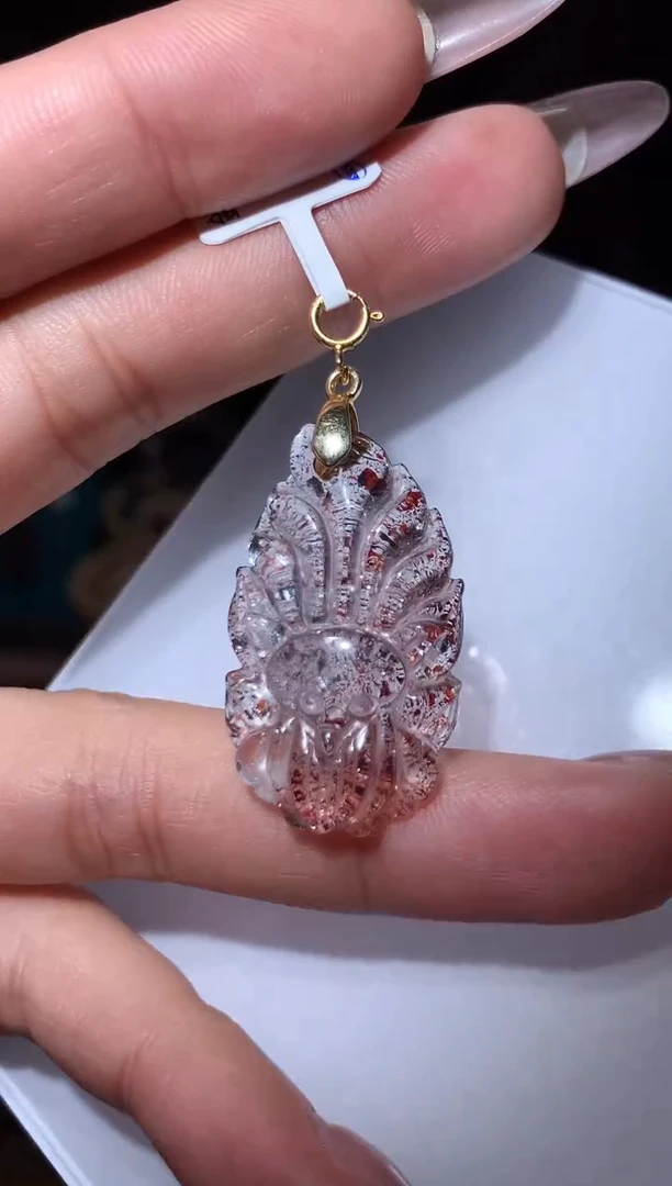 未镶嵌颈饰水晶金草莓凤九吊坠