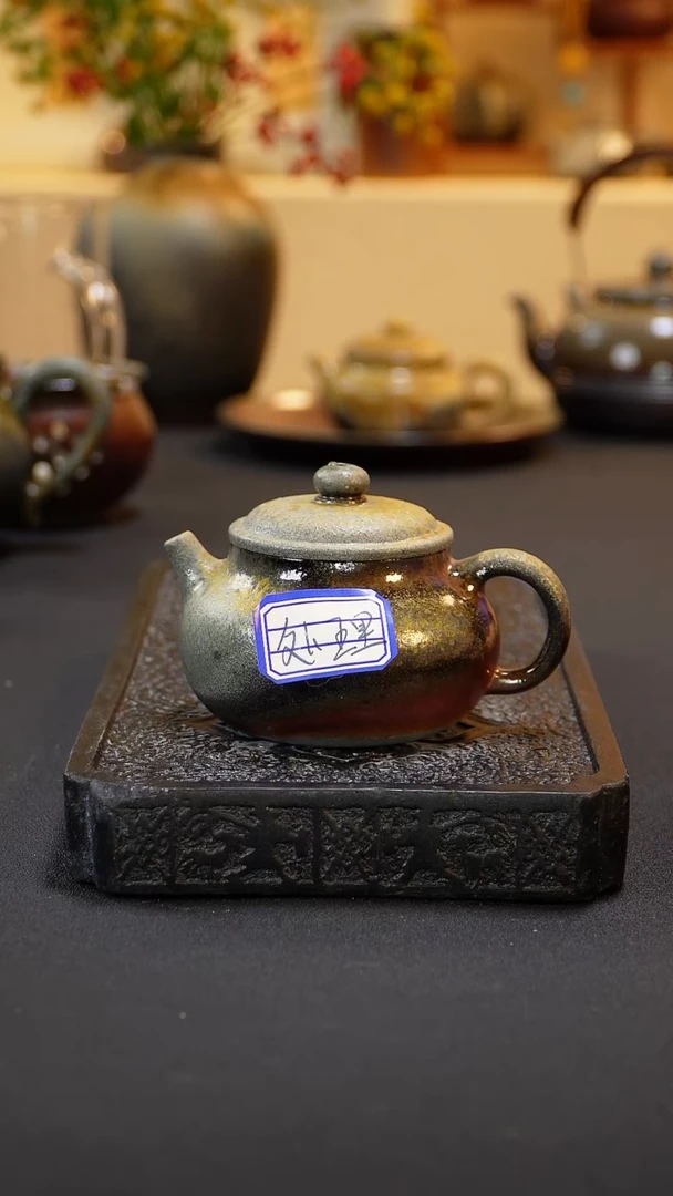茶壶紫砂纯自然柴烧