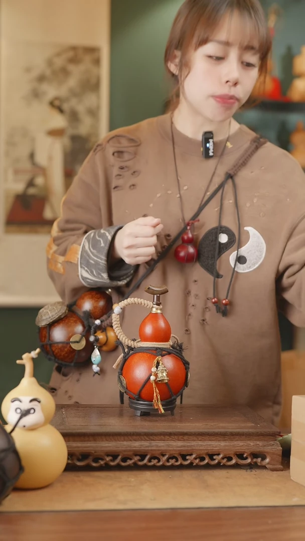 【闪购商品】267号精品天然大漆工艺防渗内胆酒葫芦~