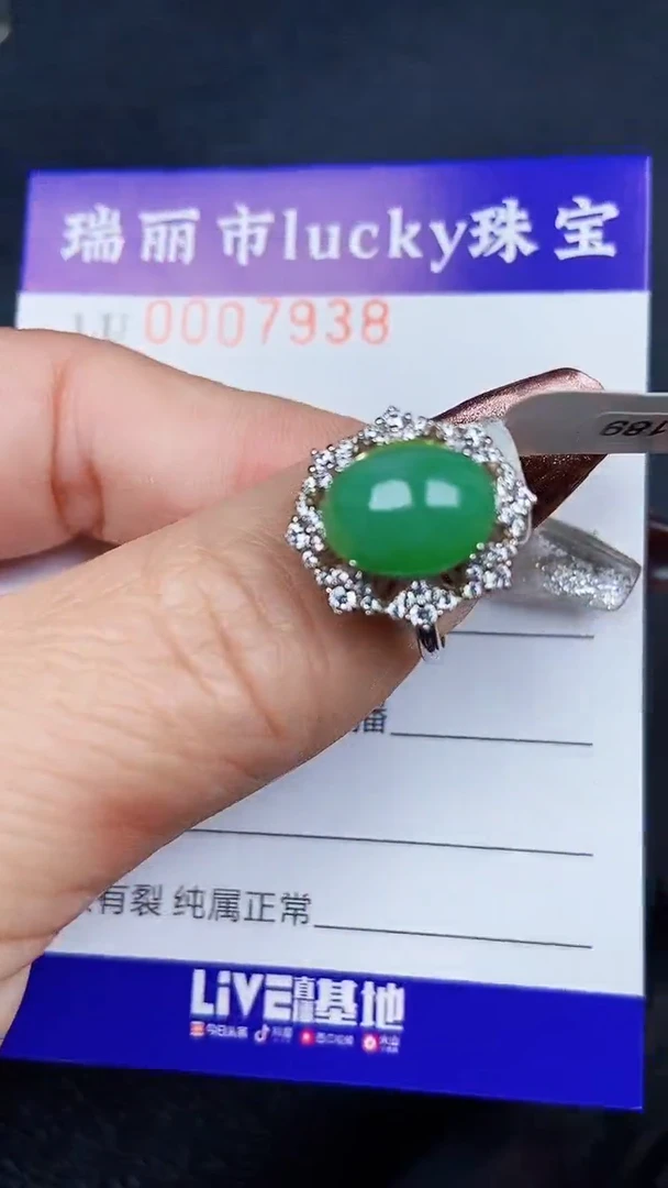 颈饰银S925镶嵌翡翠7938
