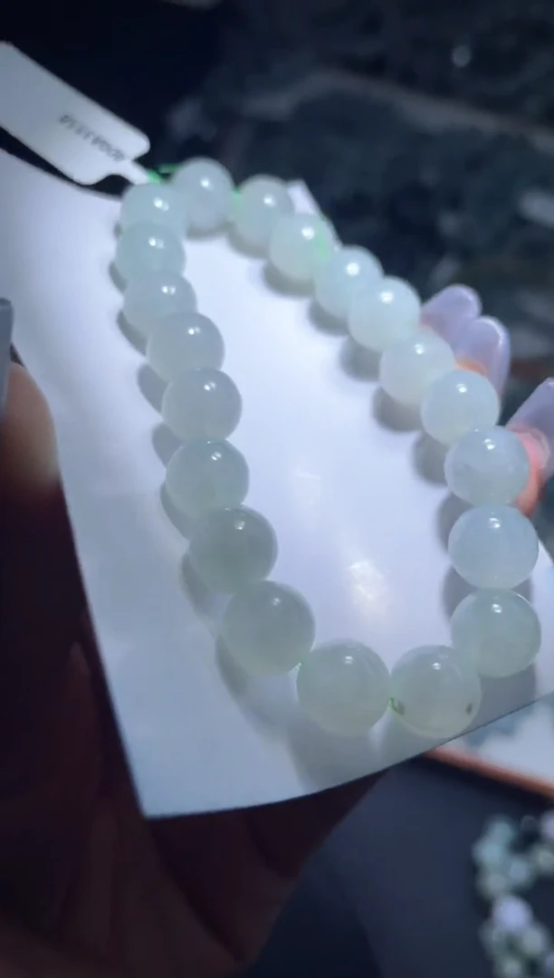定制翡翠未镶嵌天然缅甸A货翡翠手串50