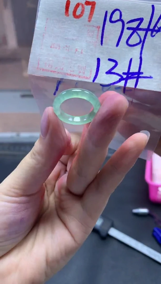 未镶嵌定制翡翠戒圈13#208毛货需精细抛光