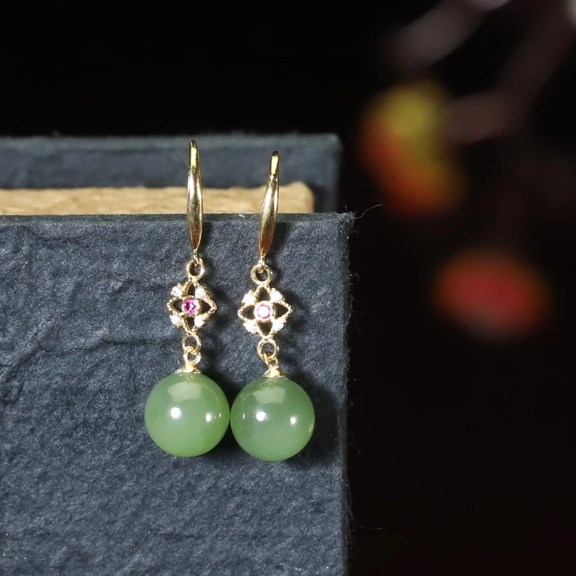 【小娟珠宝】周年限定 G10和田玉耳饰 XFY050506 多样性发其一