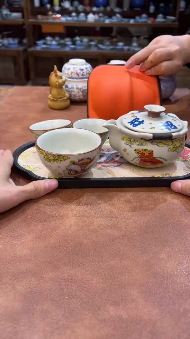 真的很便宜会开片的旅行茶具